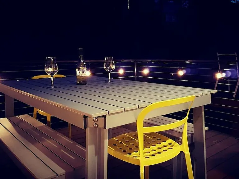 back deck at Night