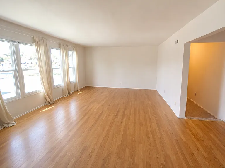 Family room, hardwood floors