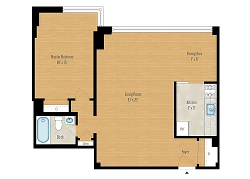 Floor plan 1 Bedrooms