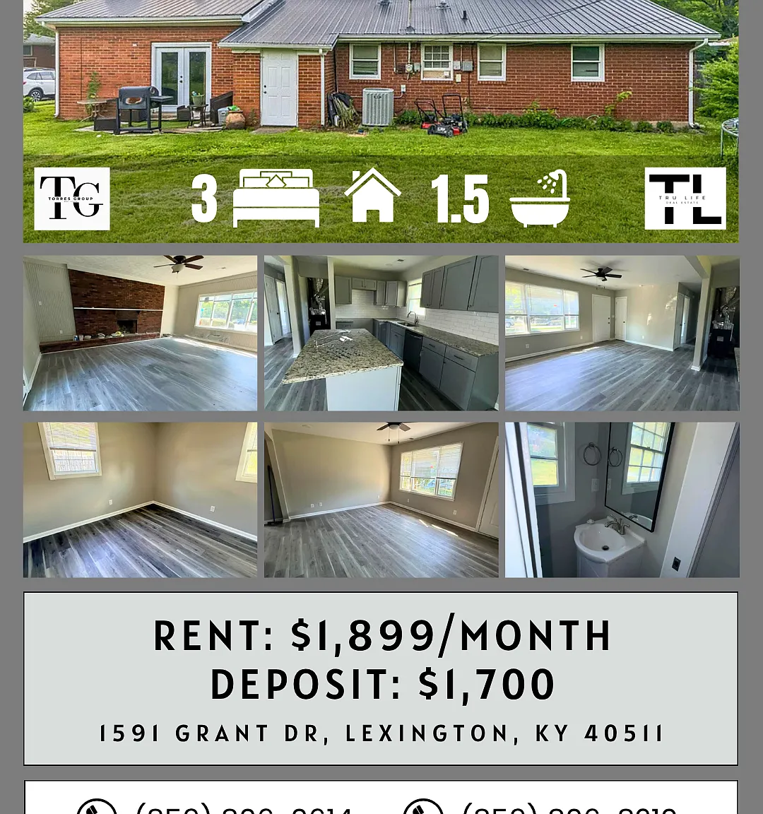 3 bed, 1.5 bath, 1550 sqft, $1,899 — Photo 1