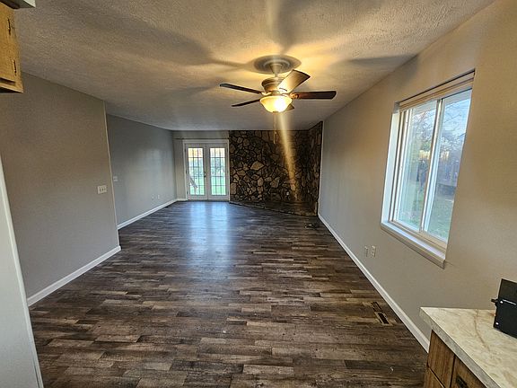 Kitchen looking in to dining Livingroom
