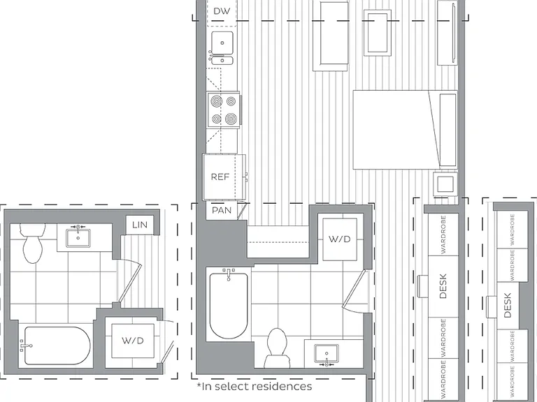 Studio / 1 Bath Studio / 1 Bath