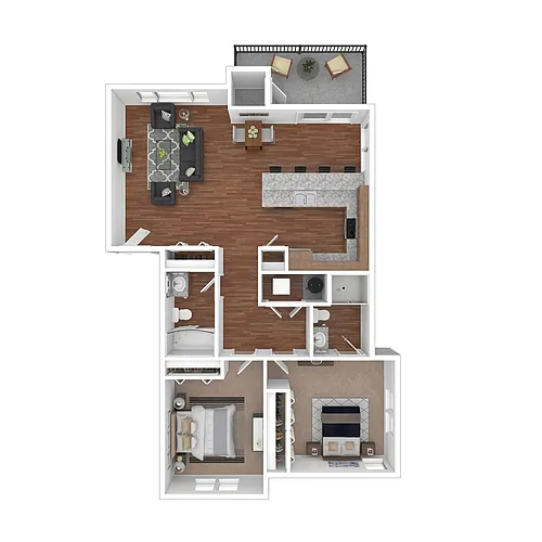 Floor plan 2x2 The Centennial