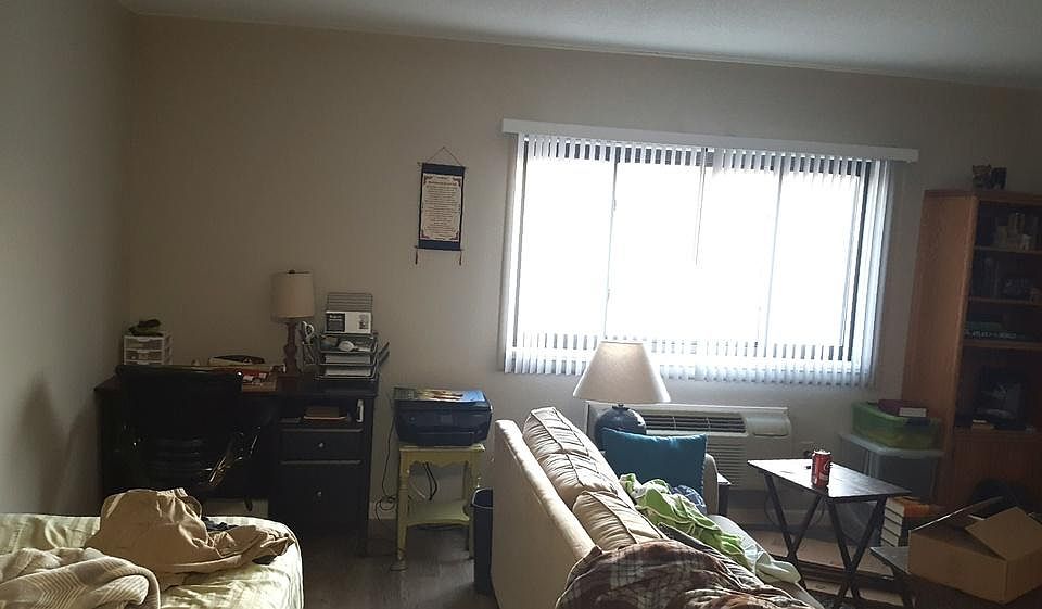 Desk and bed fit easily plus...