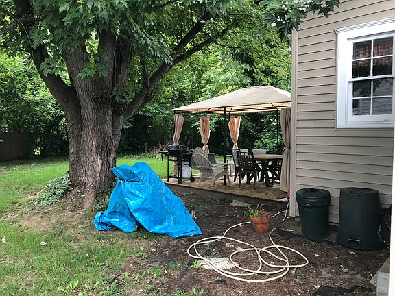 Back yard with deck.