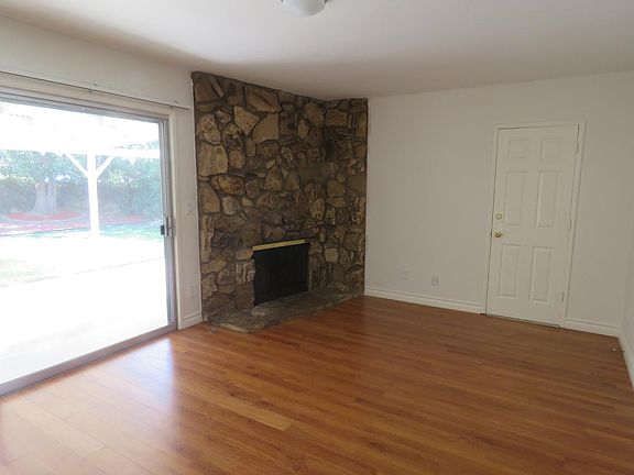 Family room, blinds open