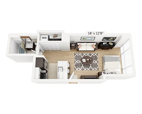 Floor plan Studio (E1A-801)