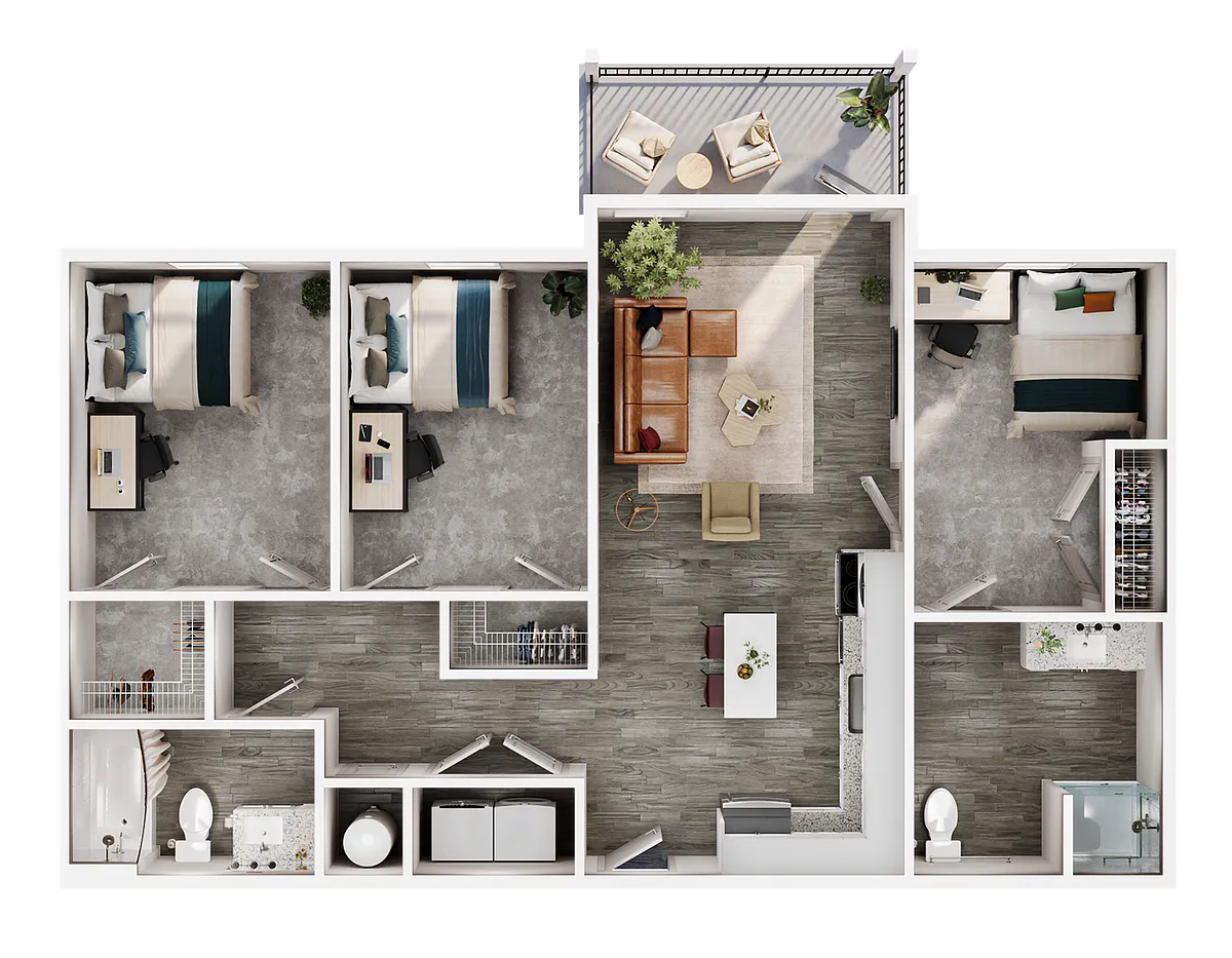 Floor plan 3BR/2BA - ADA