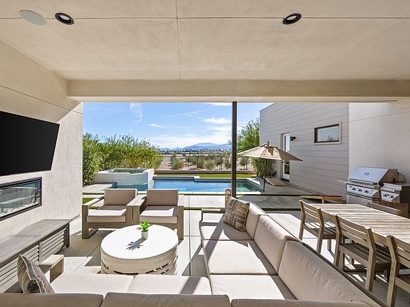 The patio has a smart TV so you can watch your favorite sports or movies outdoors.
