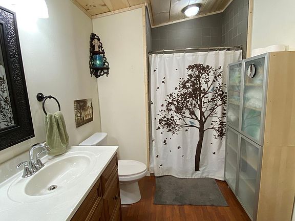 Master bathroom with tile shower
