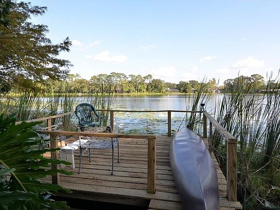 Sit on the dock at sunset for beautiful views!