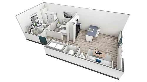 Floor plan Studio Premier Retreat Courtya