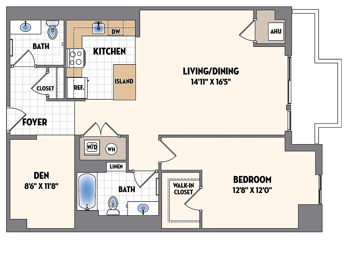 Floor plan A2BW WDU 80%