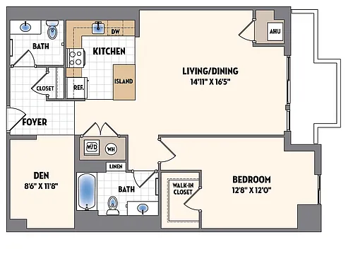 Floor plan A2BW WDU 80%