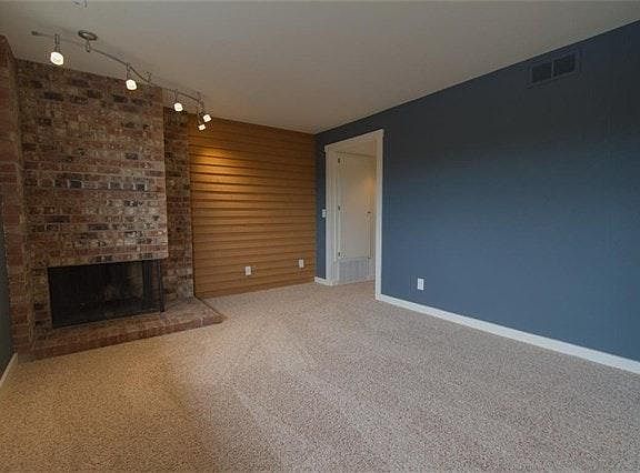 Wood burning fireplace