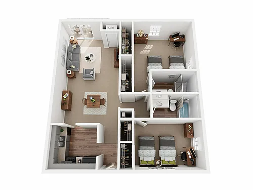 Floor plan B5DO Floor Plan(Double Occupancy*) - Limited Spots