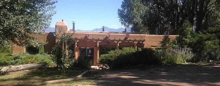 The house from the south from the parking area