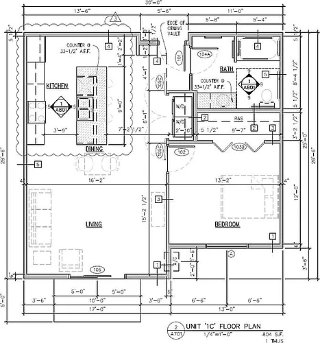 Floor plan 1 Bed 1 Bath | 804 sqft