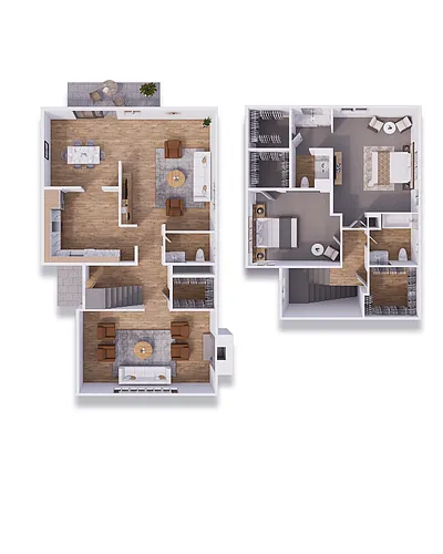 Floor plan Townhome BTH3