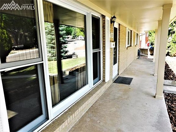 Extensive covered front patio