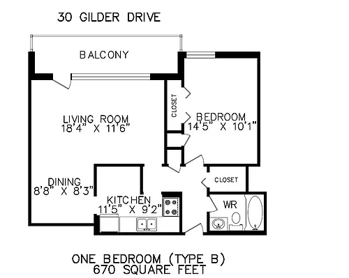 Floor plan 1BR