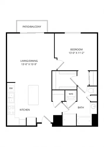 Floor plan B14 1X1