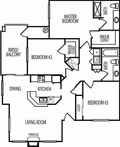 The Ventura - C3 - 2 Beds - 2 Baths - 1263 Sq. ft.