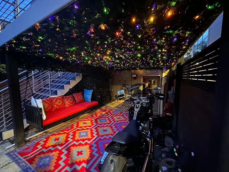 Rear entrance to Unit B and below deck area