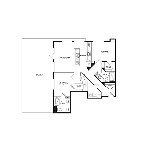 Floor plan B1C