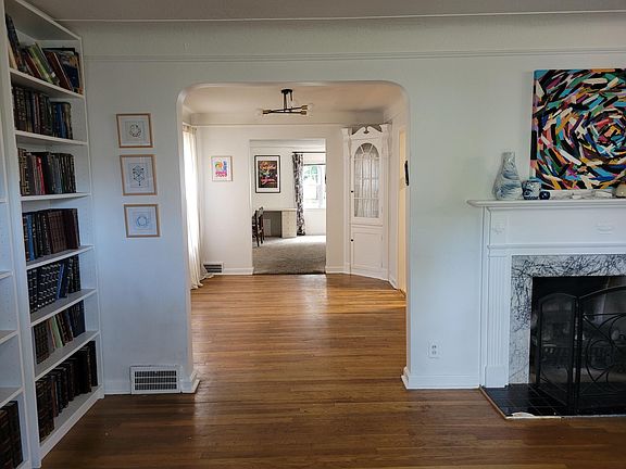 View of dining room and family room from the living room