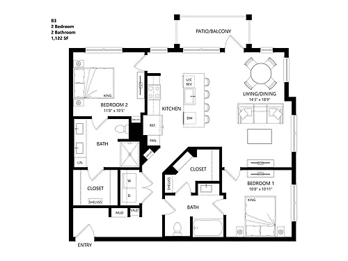 Floor plan B3