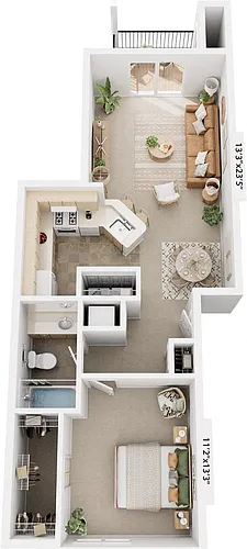 Floor plan One Bedroom