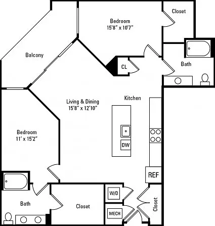 2 Bedroom - 2 Bathroom 2 Bedroom - 2 Bathroom