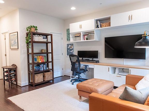 This is the first floor with the bathroom and garage on the left with the closet in the middle.