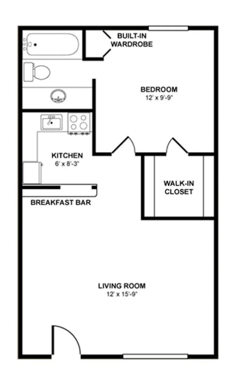 Floor plan Small 1X1