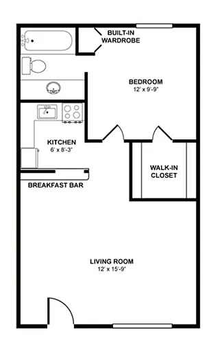 Floor plan Small 1X1