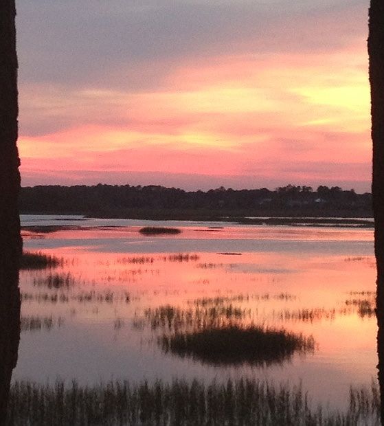 Sunset from rear garden