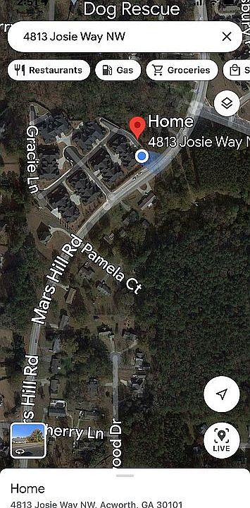 Google Map of home location