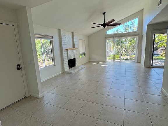 Front door entry + living room