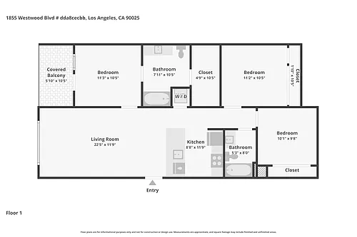 Floor plan 2B 1DEN 2BA