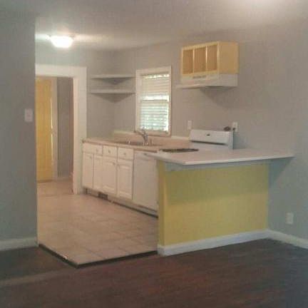 kitchen open to living room