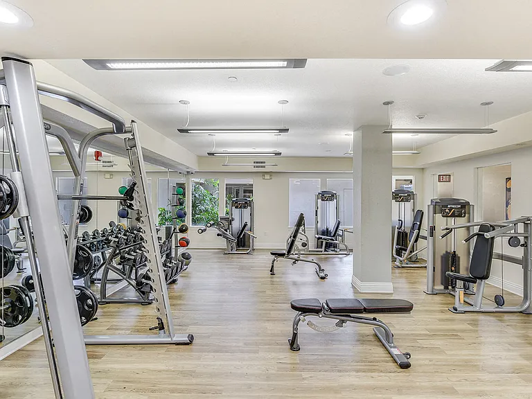Expansive fitness center