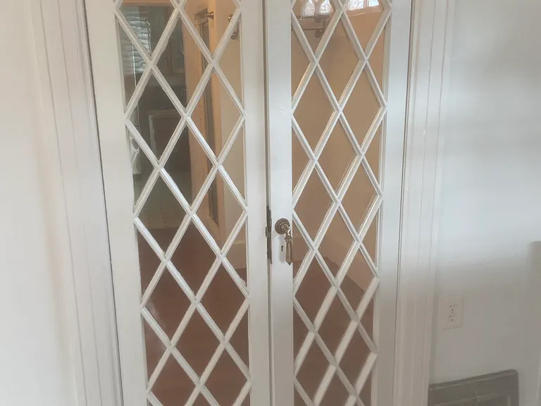 French Doors between living room and bedroom