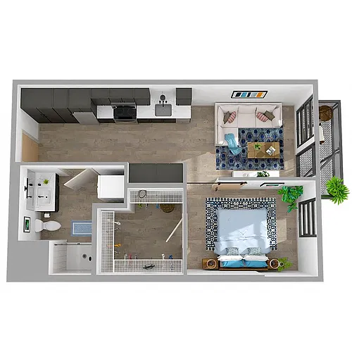 Floor plan 1X1-1
