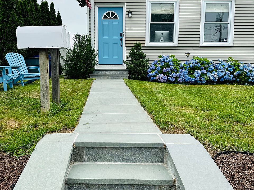 newly finished bluestone walkway
