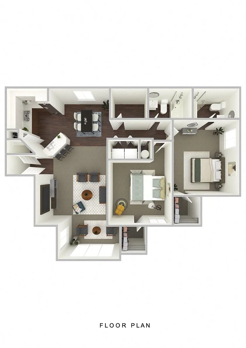 Floor plan Two Bedroom Two Bathroom