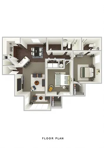 Floor plan Two Bedroom Two Bathroom
