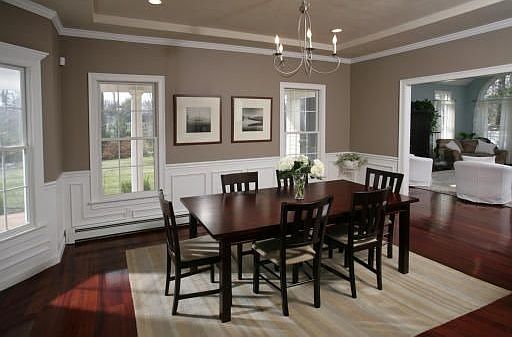 Dining Rm With Custom Moldings