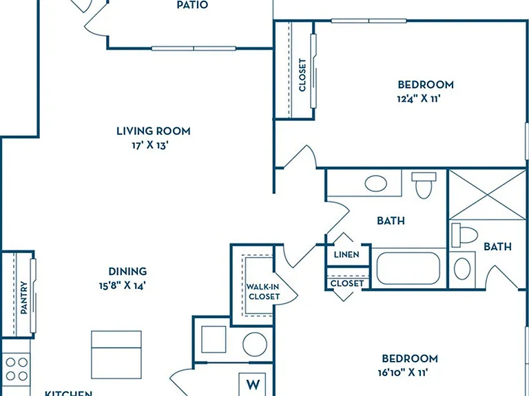 2 Bedroom | 2 Bath | 1060 SF | Lower 2 Bedroom | 2 Bath | 1060 SF | Lower