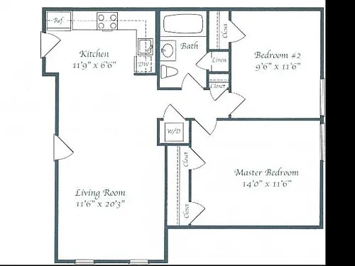 Floor plan Two Bedroom